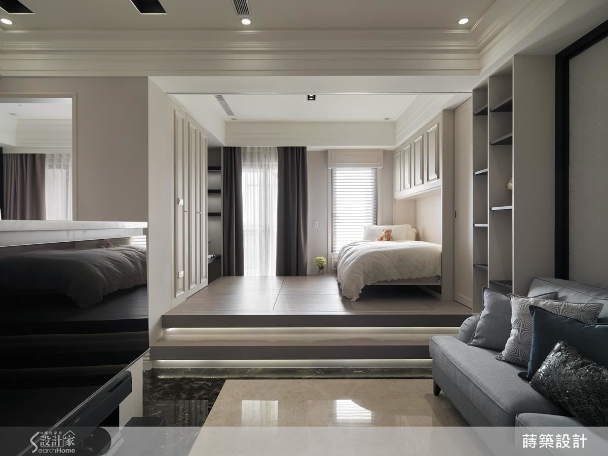 13坪小宅從毛胚屋狀態開始規畫， 1 + 1 房的格局，有令人稱歡的自然光及空間感，不會感到侷促。
