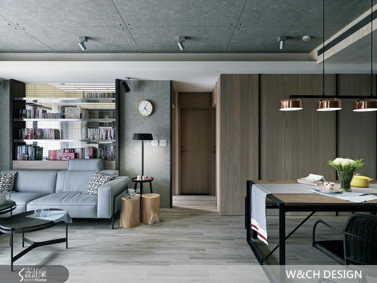 利用柔和的色系與原木材質，軟化工業風容易產生的冰冷印象，創造出兼具個性與生活感的居家空間。