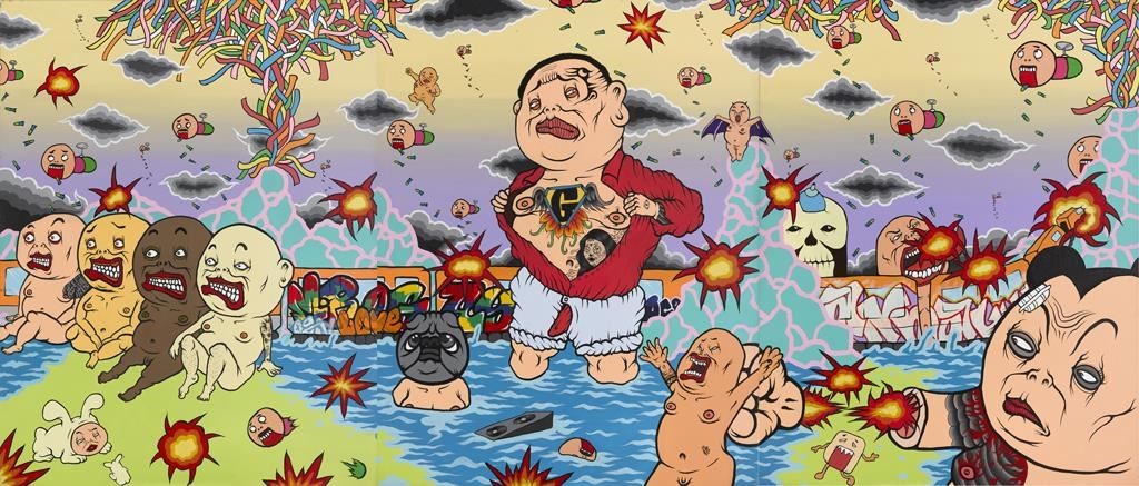 文化部藝術銀行 x TAF空總，展出藝術家黑雞先生作品—〈難道我學過北斗神拳也要告訴你嗎〉