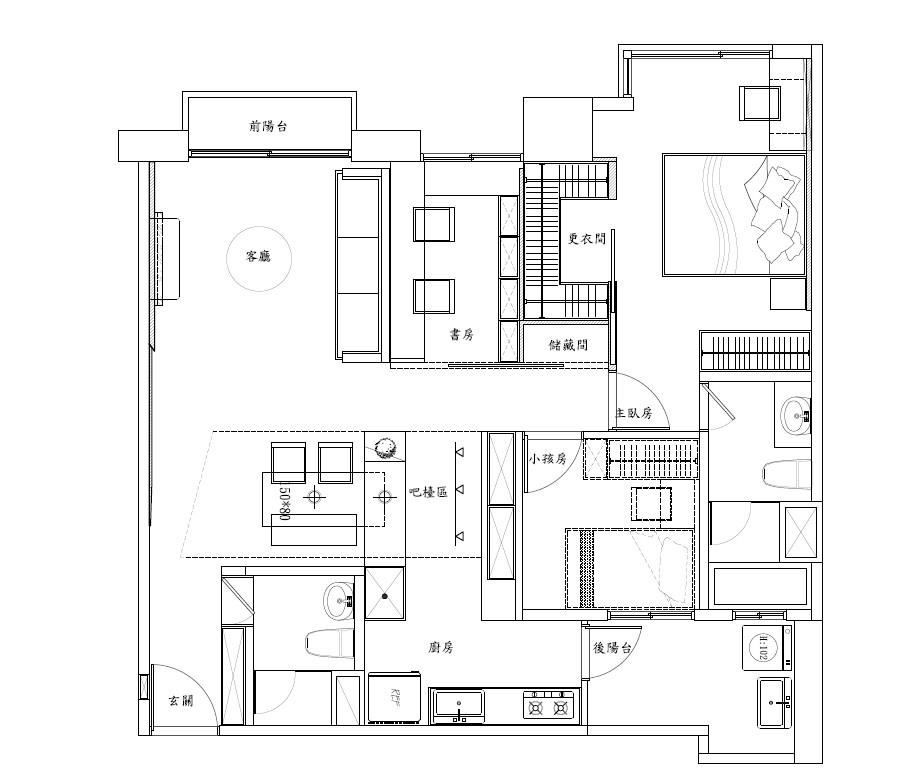 平面圖提供_震騰室內裝修設計。