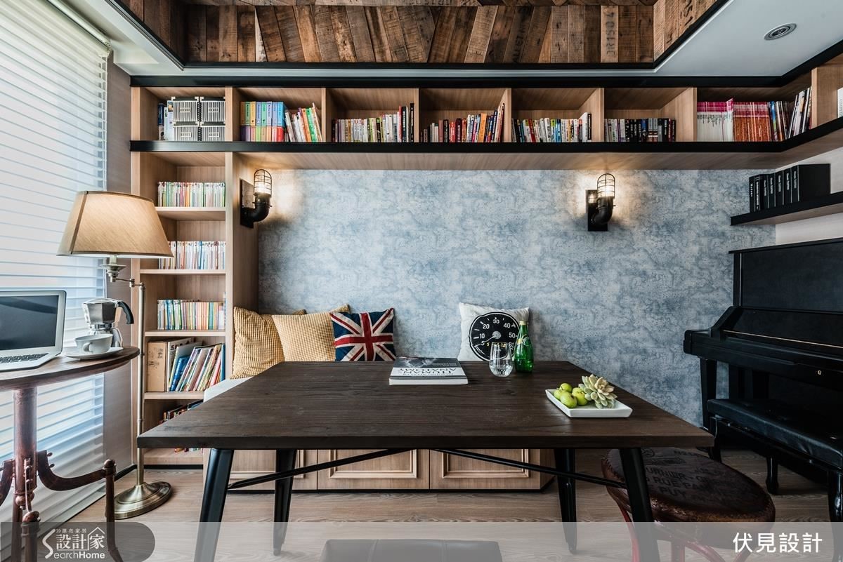 絲柔百葉，放置在工業風裡，能夠平衡空間的重量感。風格能夠藉由軟件抱枕，營造空間調性與季節感受。