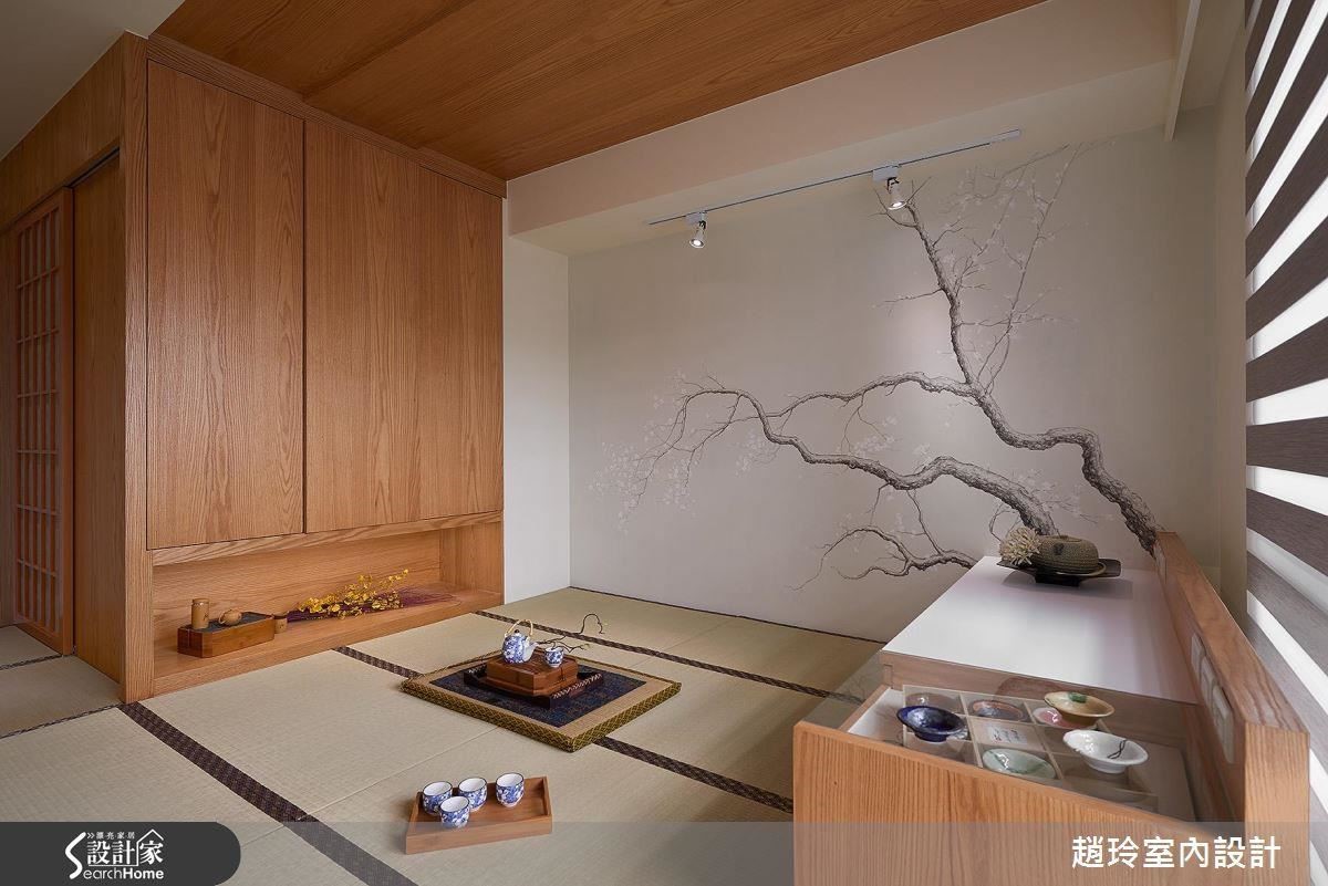 私領域空間則展現家人各自的魅力。女兒房是素雅的日式風格，架高的榻榻米下有充足的收納空間。