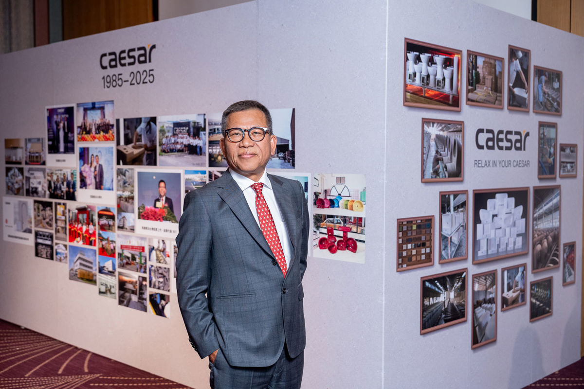 凱撒衛浴董事長蕭俊祥回顧品牌歷程。