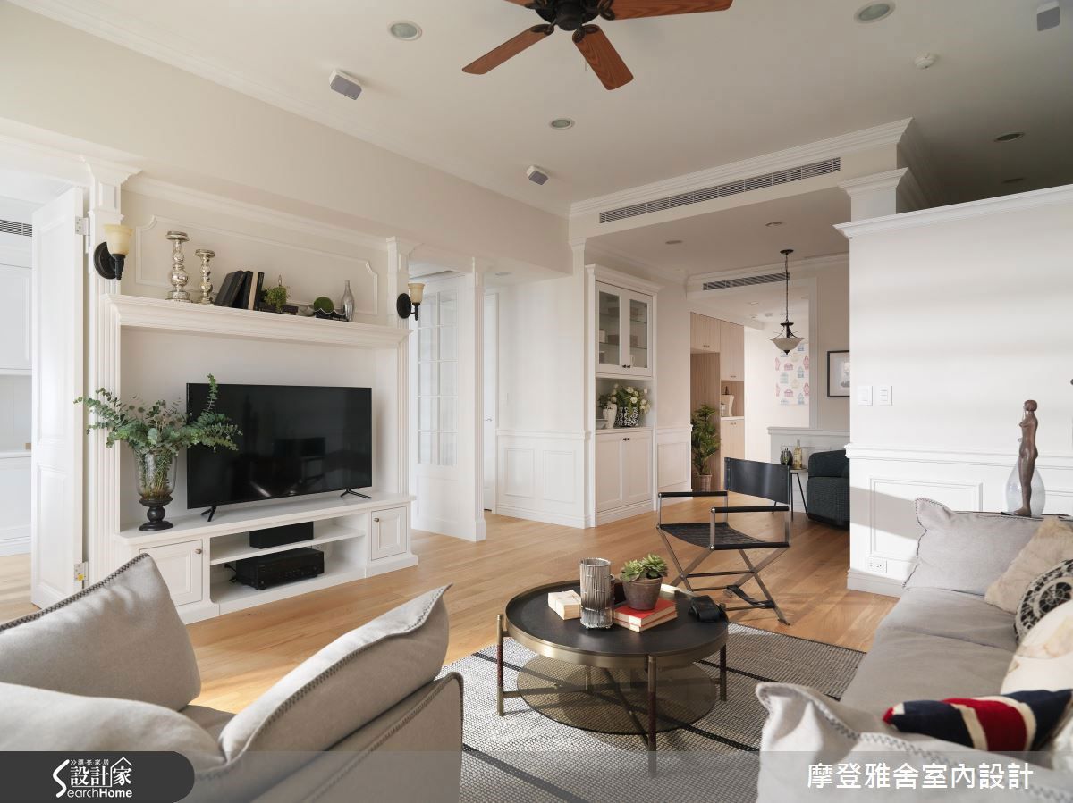 若家中成員有呼吸道敏感或無法開窗問題，可在公領域建置全熱交換機，在不影響視覺觀感下能維持溫濕度穩定、保持新鮮空氣的優勢。