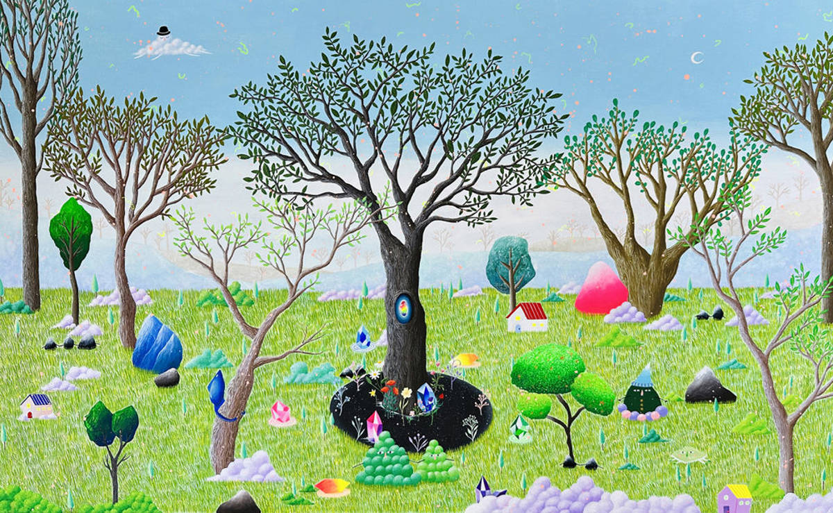 王莉瑩｜一首關於樹的歌｜壓克力畫布｜120 x 74cm｜2025