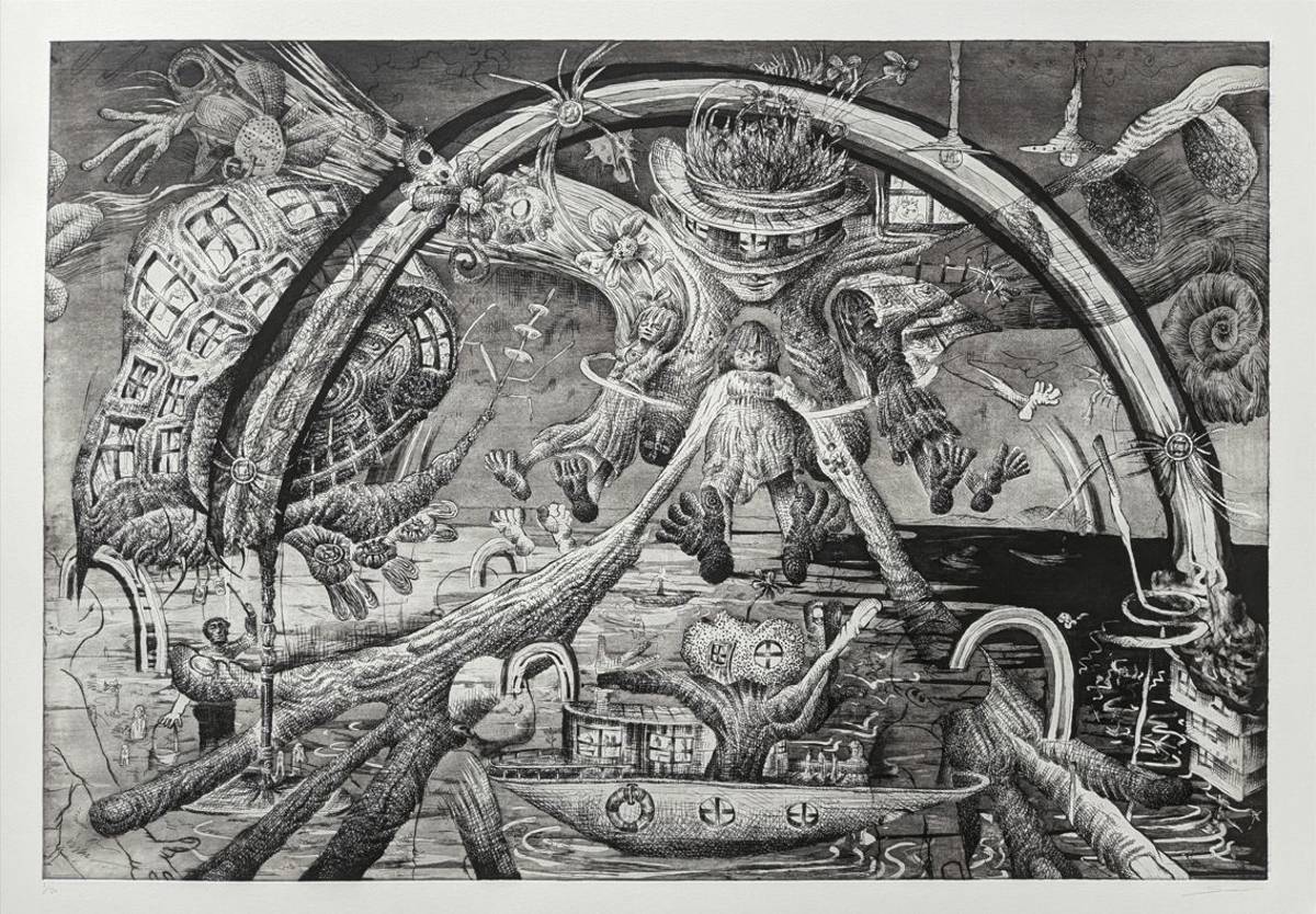 朝井颯志｜彩虹門｜水松石版；銅版蝕刻｜3.5 x 112.5 x 82 cm｜2025