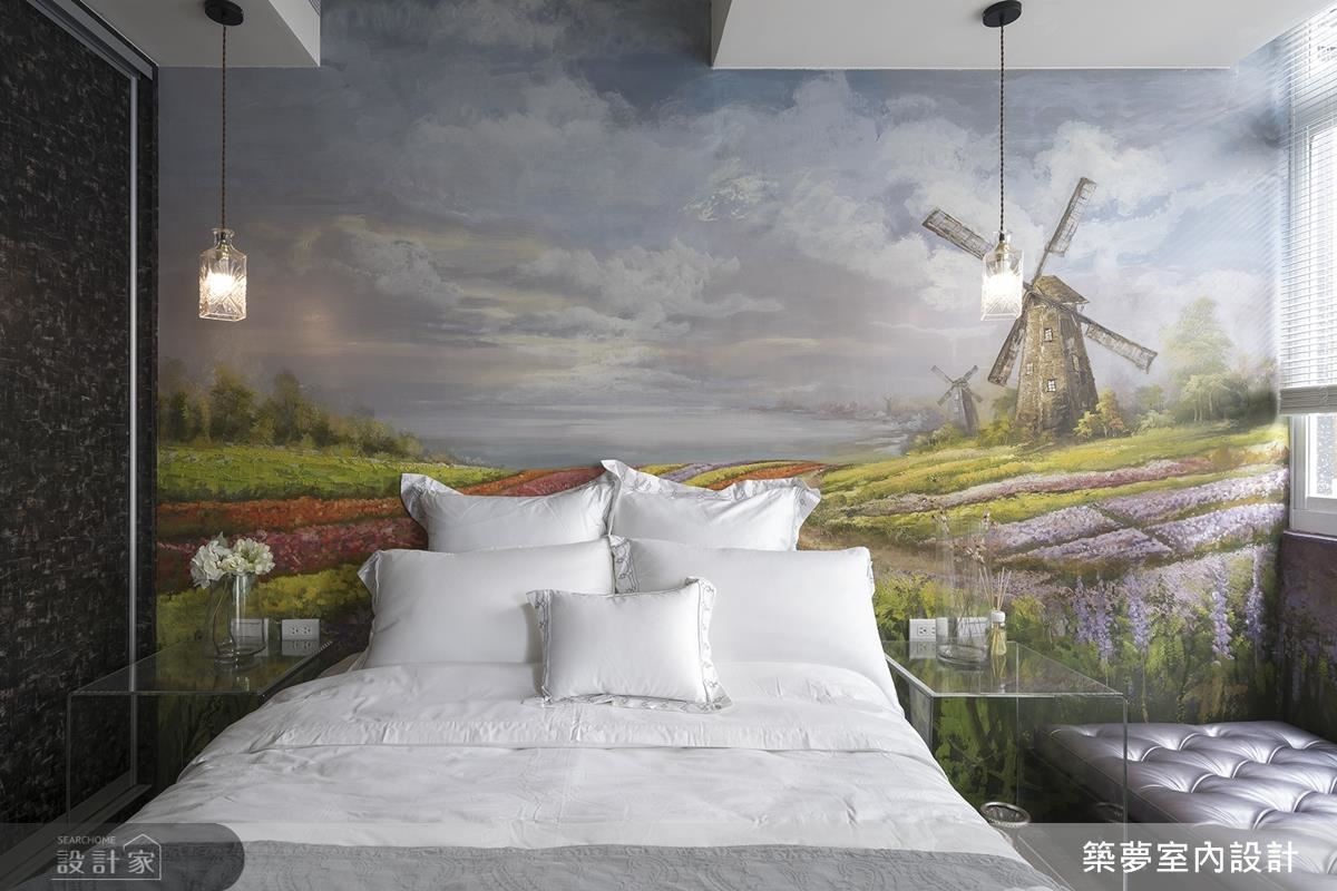 絢爛五月荷蘭花海主題房，以繽紛花叢道出屋主璀璨年華。