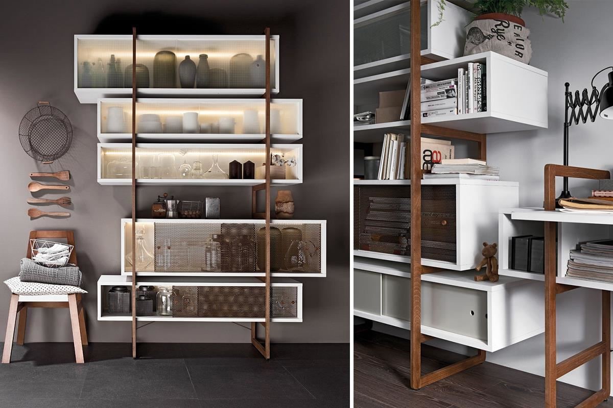 靈活而個性化的 MIO 系列櫥櫃，每個收納櫃體皆有左、中、右3段位置可調，搭配背景燈光更有與眾不同的生活品味。