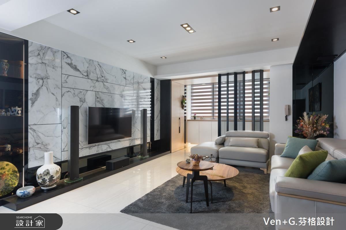 芬格空間設計事務所主持設計師林京蔚，讓空間藉由材質的表述下，不只創造質感，還能營造空間的視覺深度。