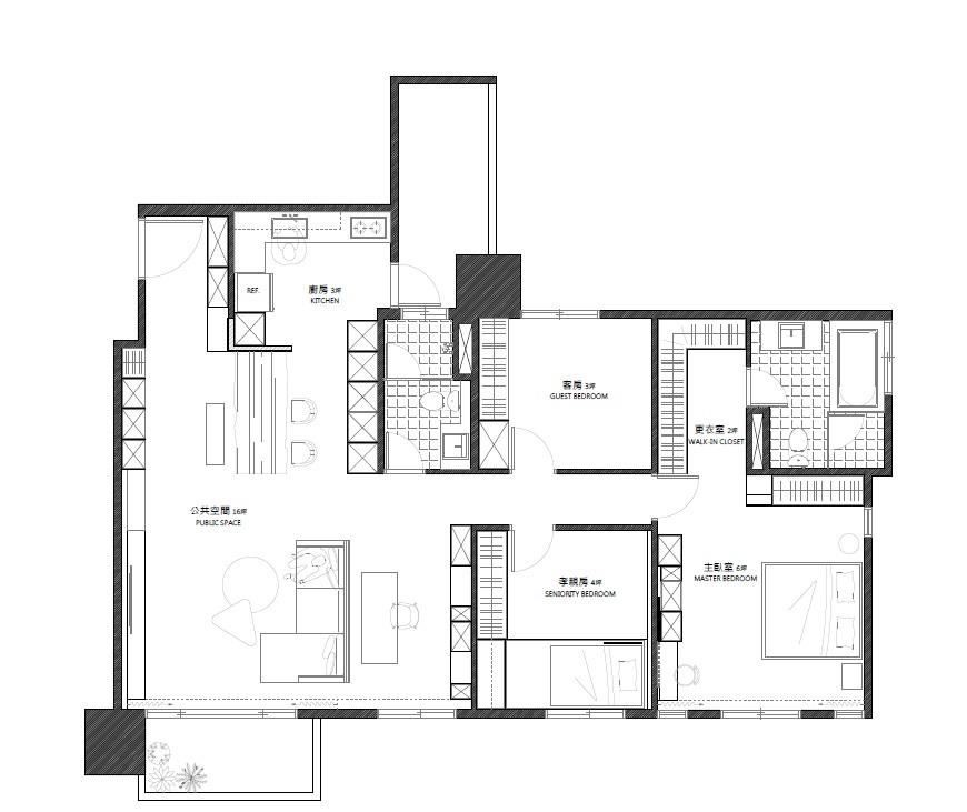 平面圖提供_築悅空間設計。