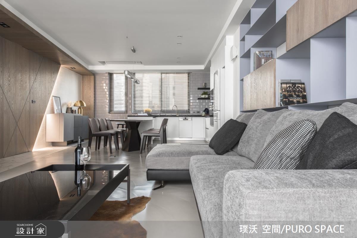 大尺度臨窗開放餐廚空間，給予屋主自在享受生活感。