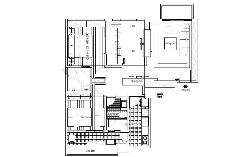 (AFTER)平面圖提供_綺寓空間設計。