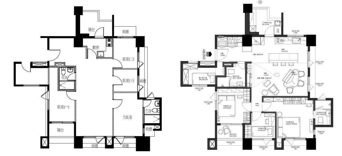 (Before + After) 平面圖提供_耀昀創意設計。