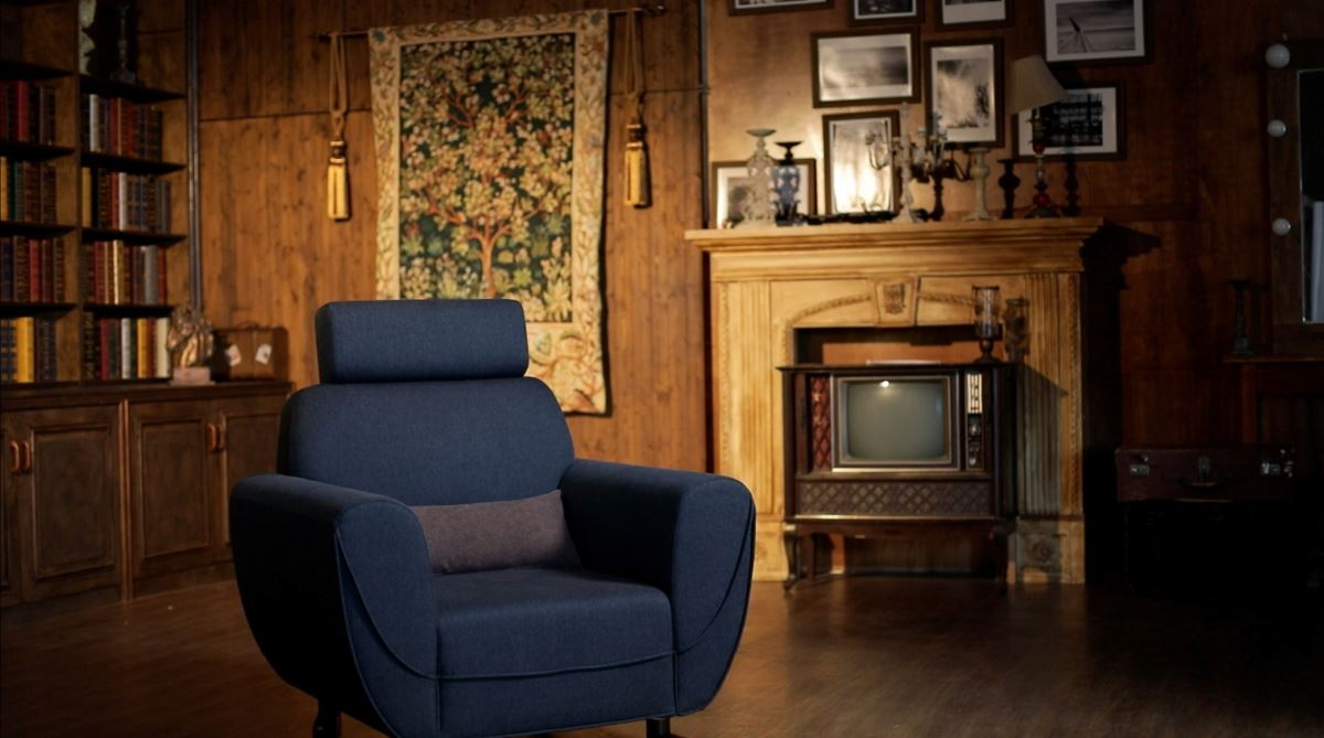 「斯文騎士」沙發單椅以獨創椅腳，以及俐落造型，展現其雄風霸氣之姿。