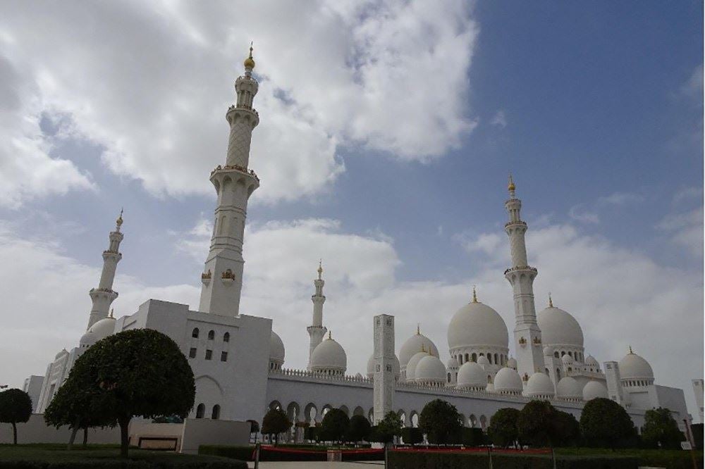 阿拉伯聯合大公國-首都阿布達比-謝赫札耶德大清真寺。