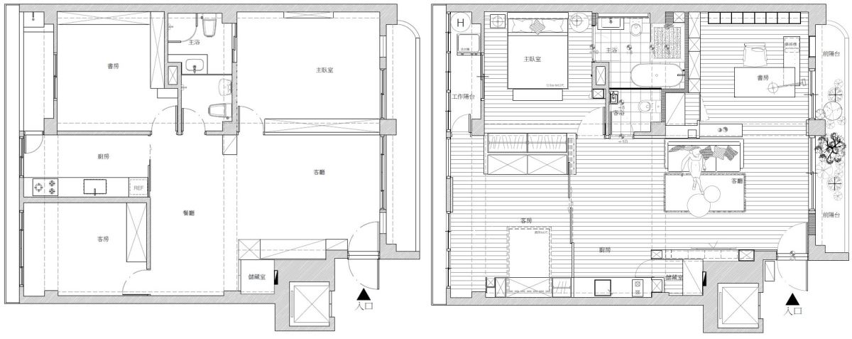 （Before+After）平面圖提供_明代室內設計。