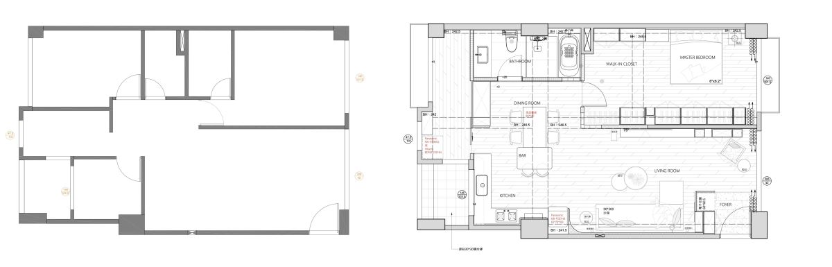 （Before+After）平面圖提供_知域設計 X 一己空間制作。