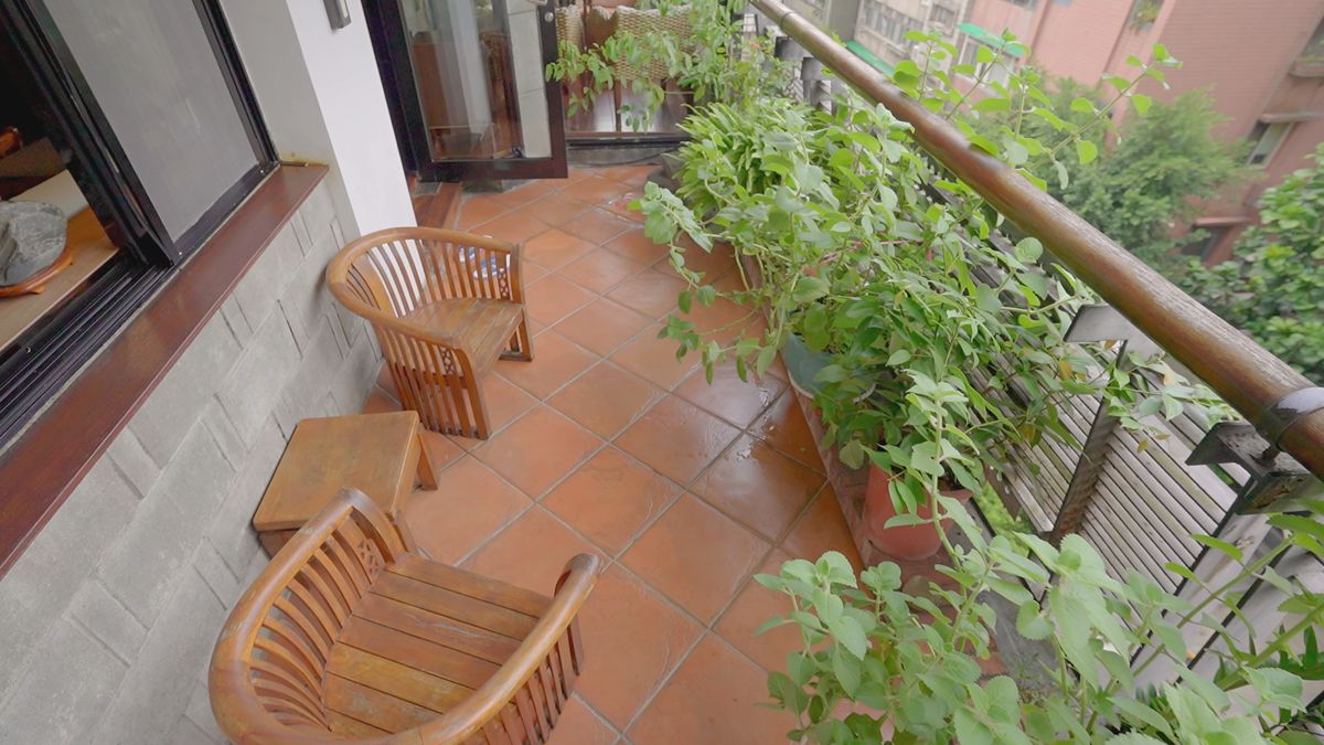 建築師徐裕健的自家陽台