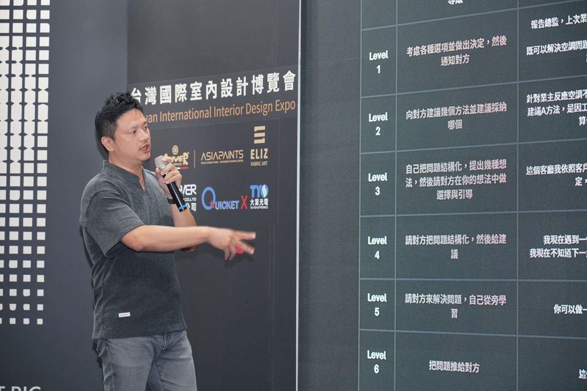 陳威男分享AI與數位工具導入經驗，從設計流程、專案管理到資料整合，探索科技如何協助設計公司提升工作效率。