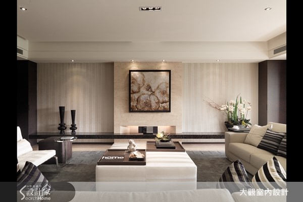 擁抱綠意 45 坪現代宅，大地色系的優雅品味