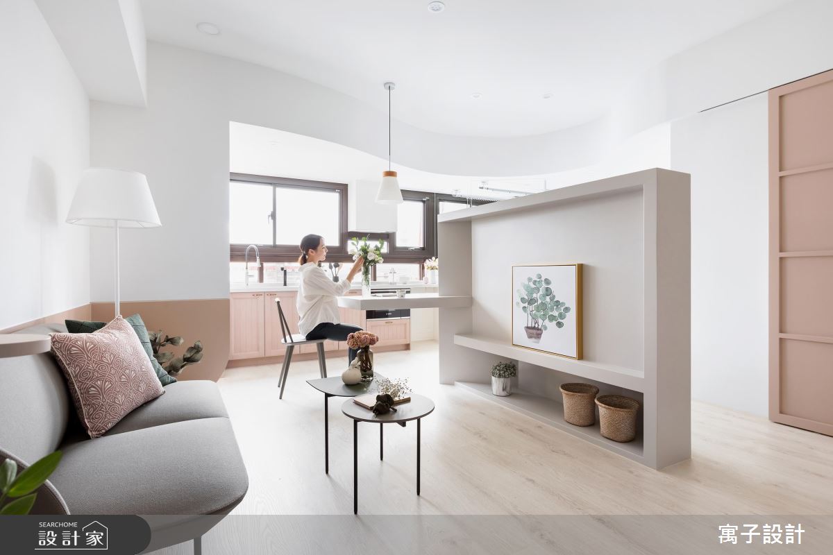 漫步在 19 坪春天系北歐宅！感受莫蘭迪粉的知性詮釋