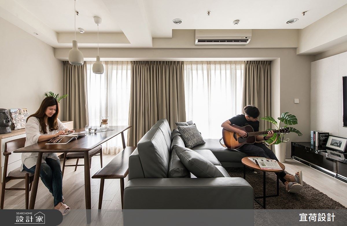 靠著窗聽你彈吉他！22 坪自然感居家包容我們的不一樣