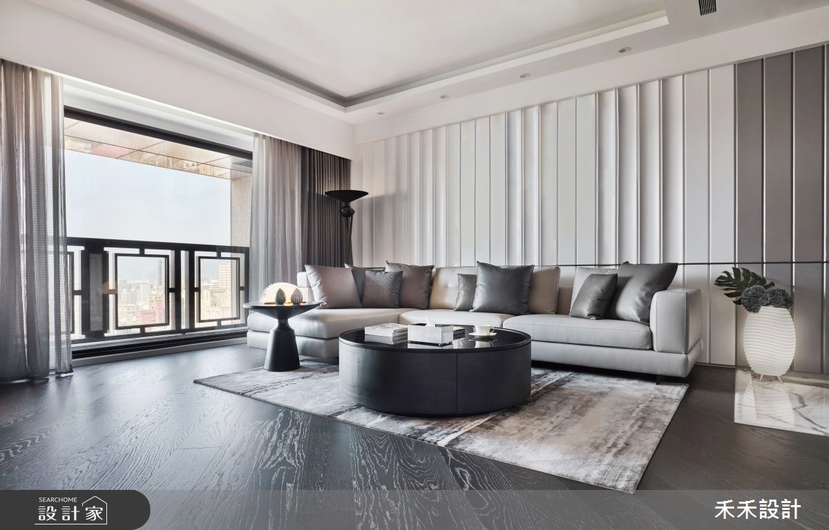 黑、灰、白三色巧用材料展現多重樣貌！40坪現代優雅心居