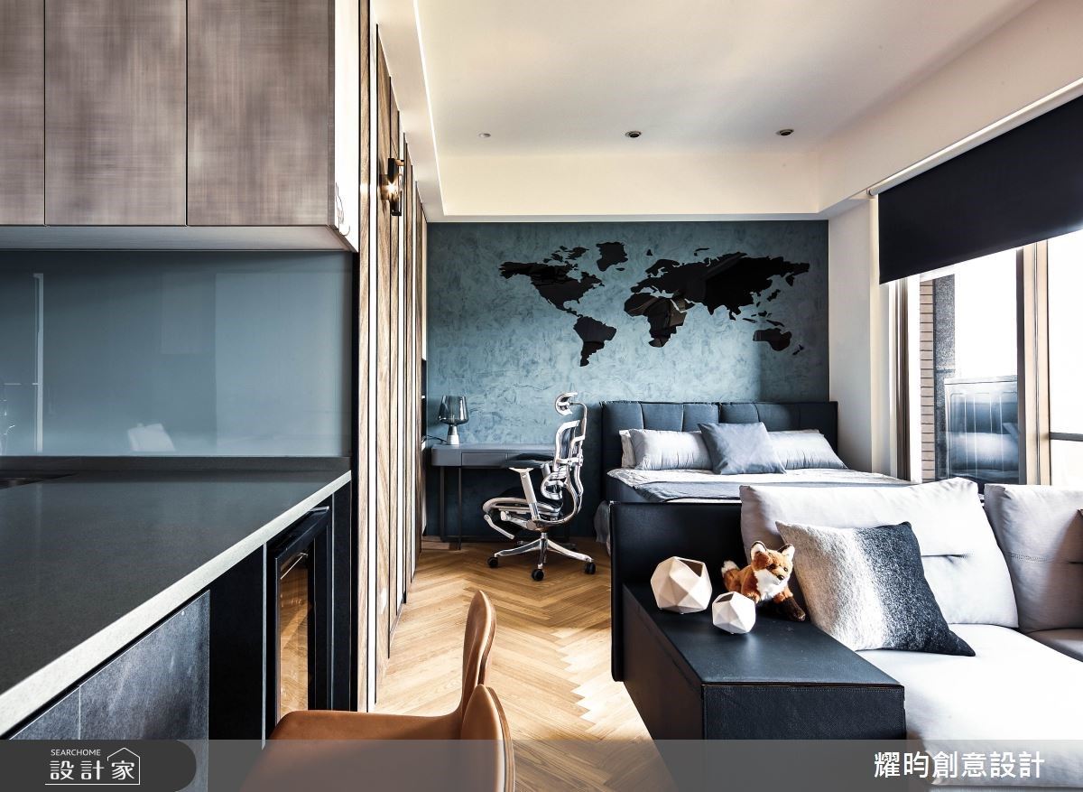 北歐風中古屋不止於 13 坪！花磚玄關、世界地圖臥室都在眼底實現