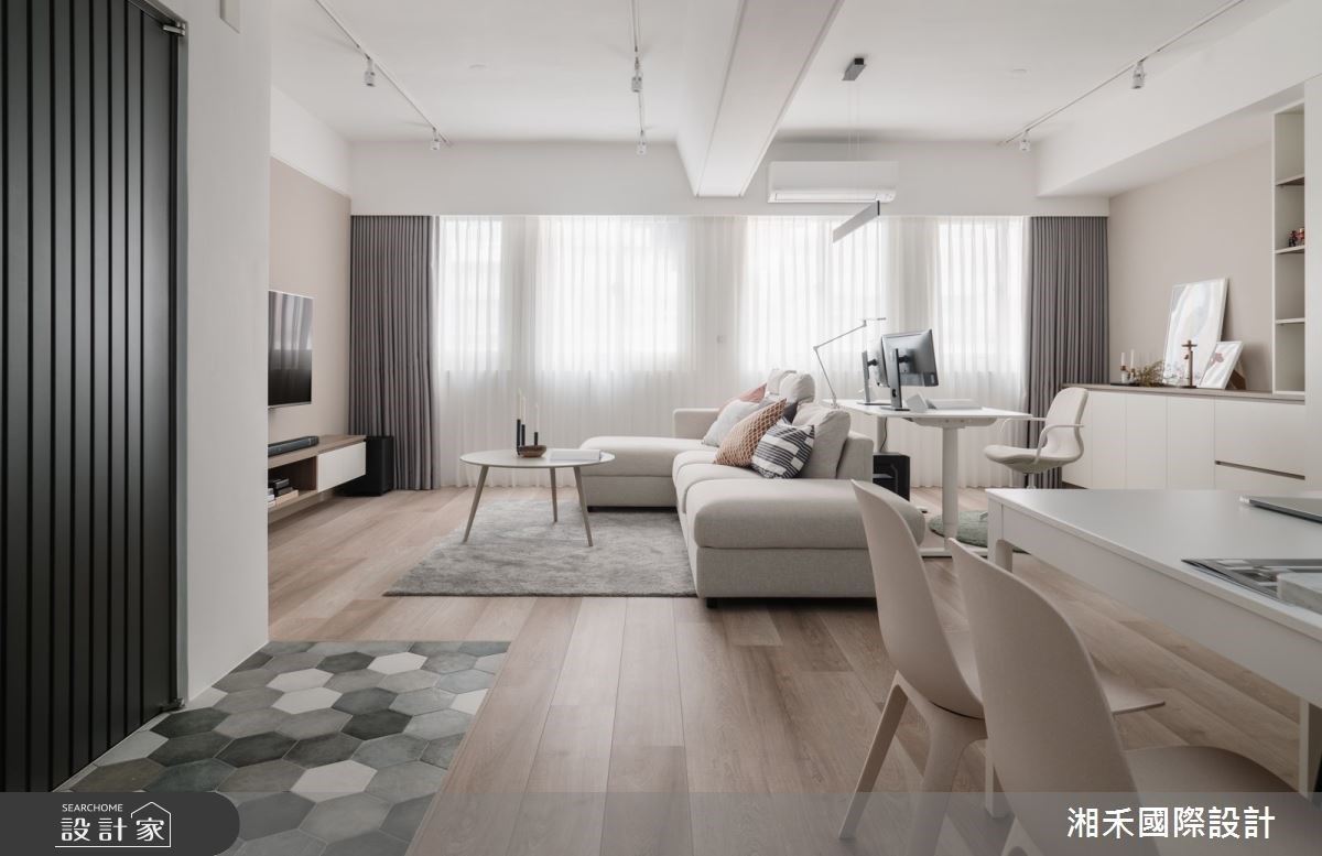 粉嫩色系、湖水綠的輕柔相遇！26 坪老屋翻新成清新質感北歐宅