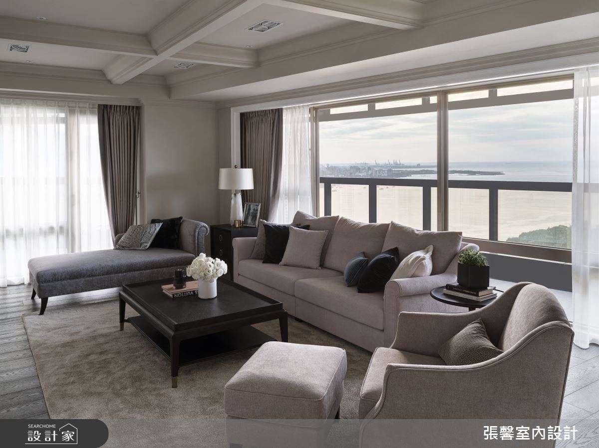 俯瞰窗外海景！46 坪大地色系經典美式宅，感受優雅雍容的生活品味