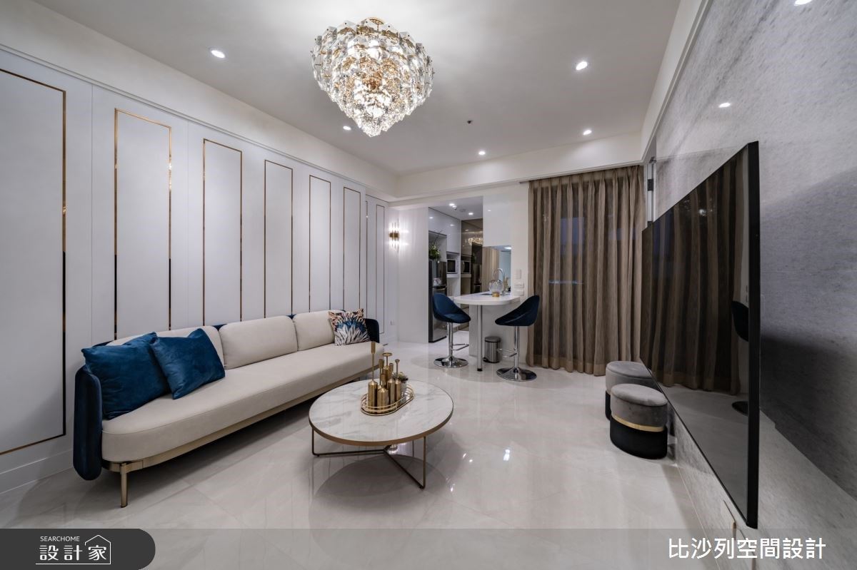 不到 30 坪,也能享受奢華豪宅!隱藏動線、延伸吧台,跳脫新古典的空間想像